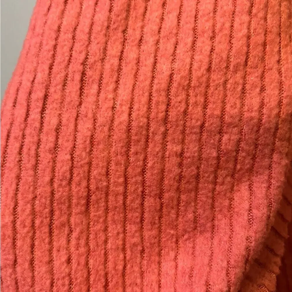 Tresics Women’s Muted Coral Ribbed Open-Front Cardigan Size Small - Picture 2 of 8